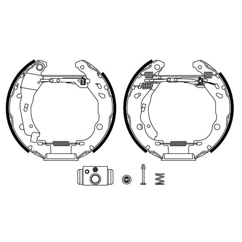 Mintex Brake Shoe Set Axle Kit fits Dacia Logan II 2012 on 1.2 1.5