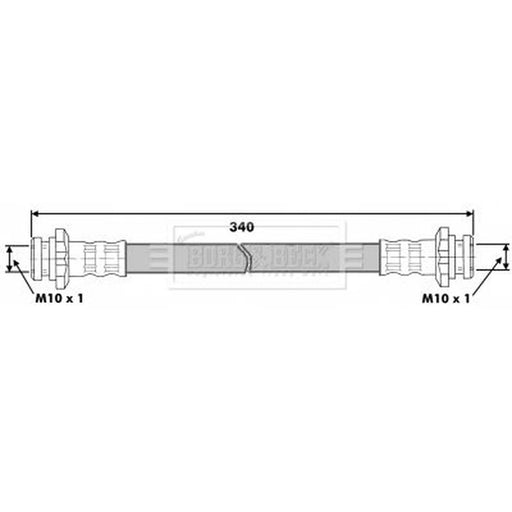 Borg & Beck Brake Hydraulic Hose Line Rear Right BBH6823