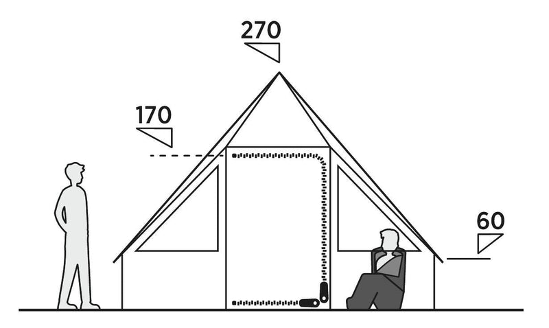 Easy Camp Orsa Cabin Tent Dark Sand 8 Person Easy Camp - Dynamic Drive