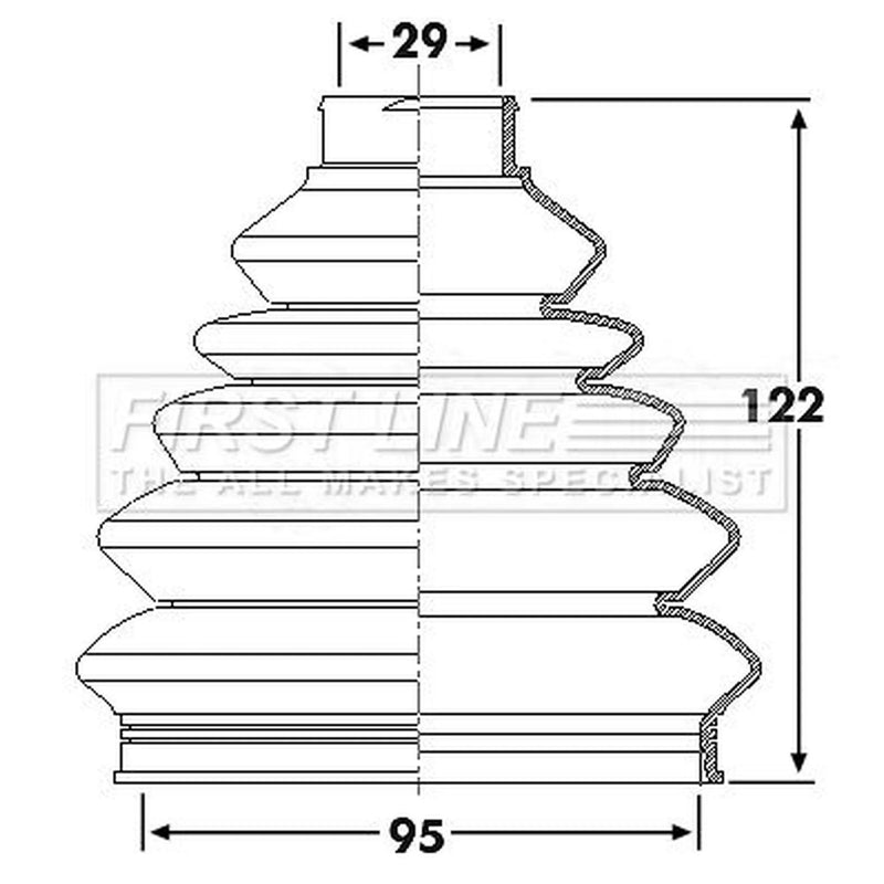 First Line Drive Shaft Bellow Kit Front Left Thermoplast fits Audi A1 2011-2015