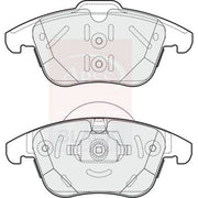 Apec Black Front Brake Pad Set fits Land Rover Range Rover Evoque 2011-2019