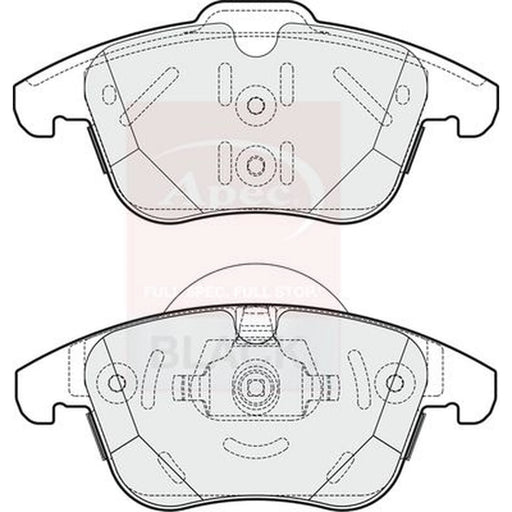 Apec Black Front Brake Pad Set fits Land Rover Range Rover Evoque 2011-2019