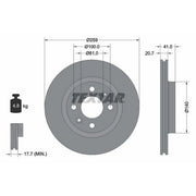 Textar 2 x Vented Front Brake Discs 92292103-x2