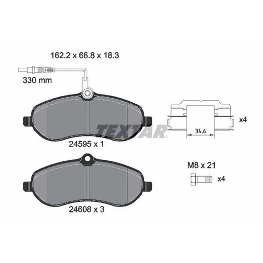 Textar Front Brake Pad Set 2459501