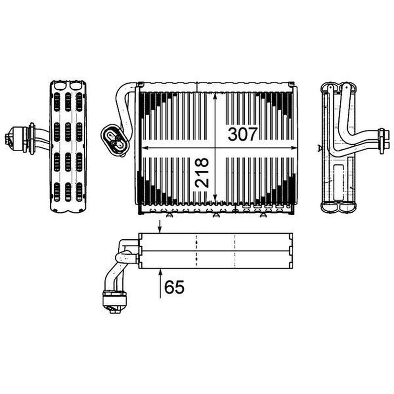 Mahle Air Conditioning Evaporator fits Mercedes-Benz S-Class 2005-2013