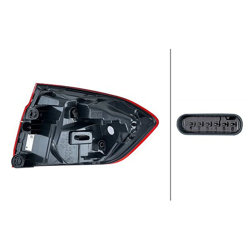 Hella Tail Light / Lamp LED Left fits BMW 3 2011-2018