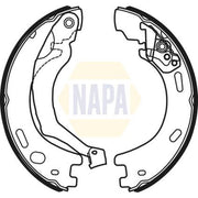 NAPA Parking Brake Shoe Set fits Land Rover Discovery III 2004-2009 2.7 4.0 4.4