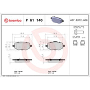 Brembo Front & Rear Brake Discs & Pads fits Citroën C3 IV 2024 on 1.2