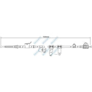 Apec Handbrake Cable Right Rear BBC3540