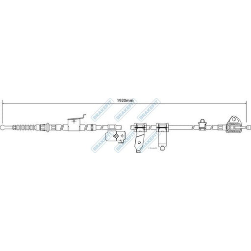 Apec Handbrake Cable Right Rear fits Toyota Auris 2006-2018 1.3 1.33 1.4 1.6 2.0