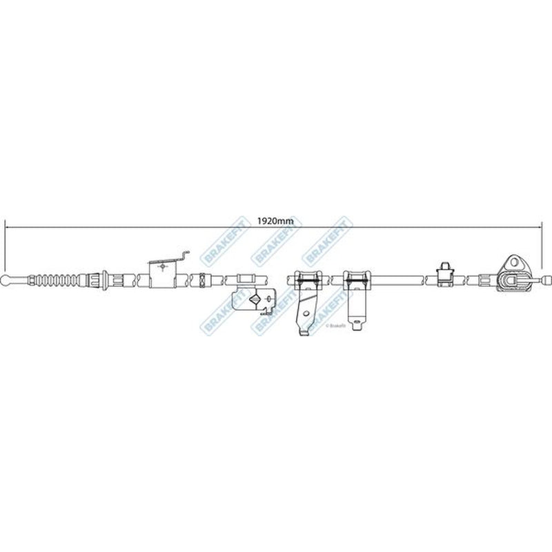 Apec Handbrake Cable Right Rear fits Toyota Auris 2006-2018 1.3 1.33 1.4 1.6 2.0