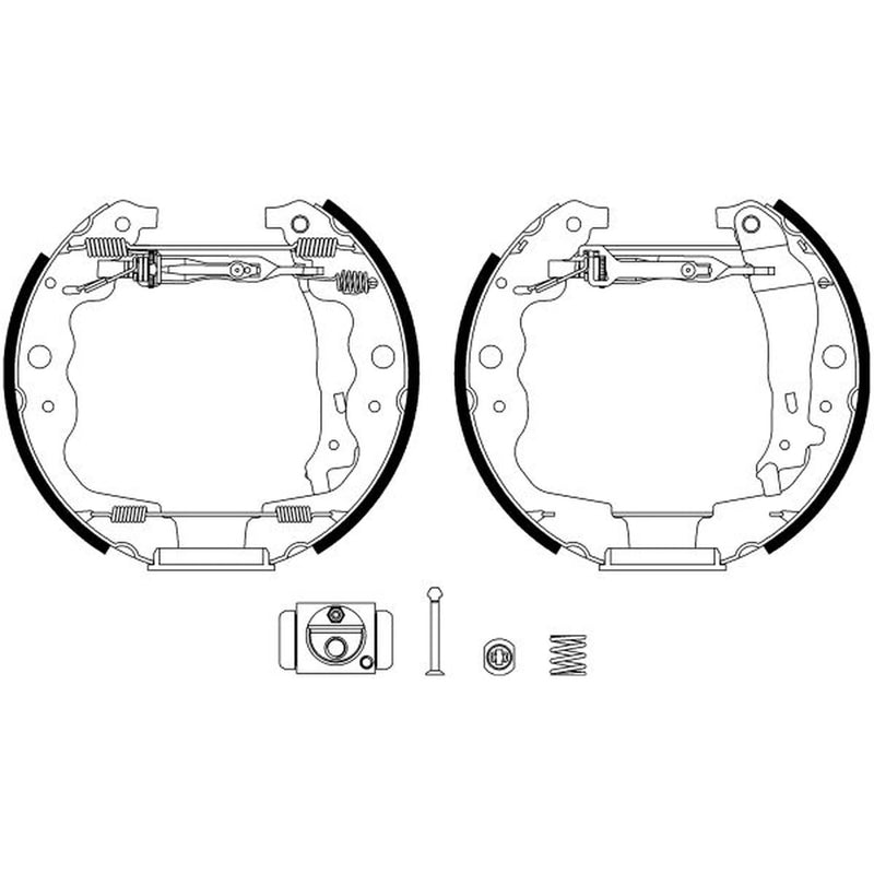 Mintex Brake Shoe Set Axle Kit fits Dacia Logan Express 2007-2012 1.4 1.5 1.6