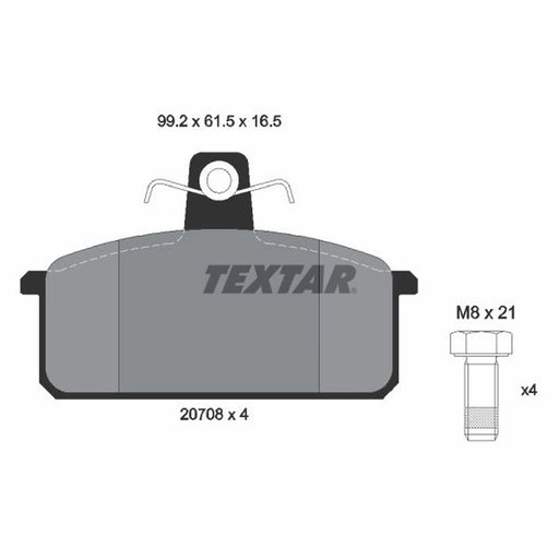 Textar Front Brake Pad Set 2070803