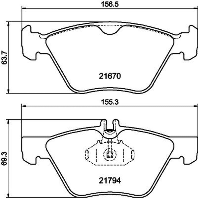 DON Front Brake Pad Set fits Chrysler Crossfire 2003-2008 3.2