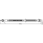 Abtex Brake Hydraulic Hose Line Front Right fits Toyota Yaris 1999-2005 1.0 1.4