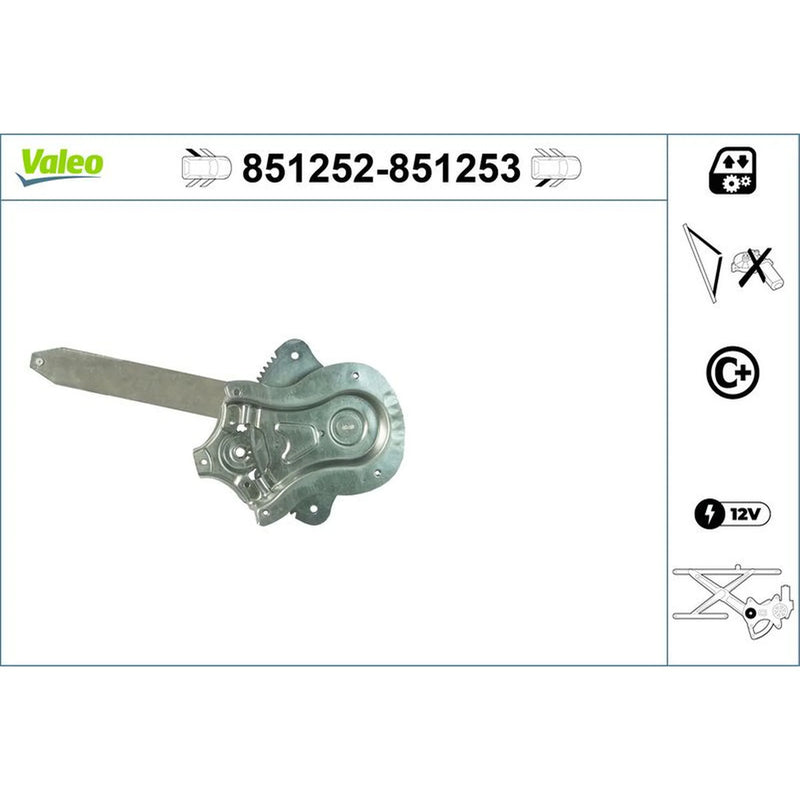 Valeo Electric Window Regulator Lifter Left Rear 851252