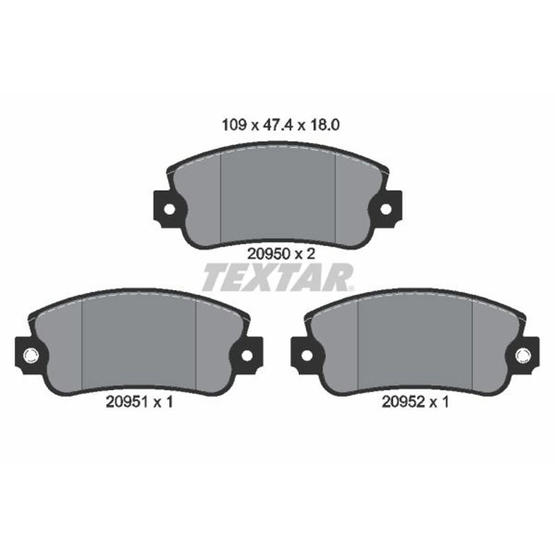 Textar Front Brake Pad Set 2095006