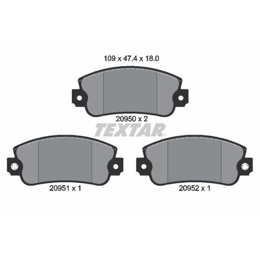 Textar Front Brake Pad Set 2095006