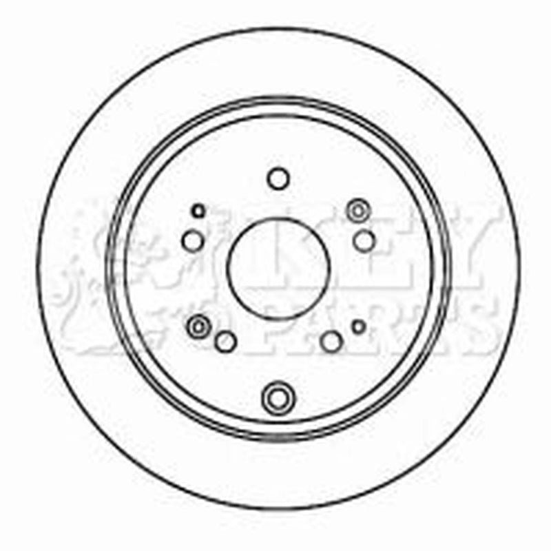 Key Parts Rear Brake Solid Discs & Pads fits Honda Cr-V 2001-2007 2.0