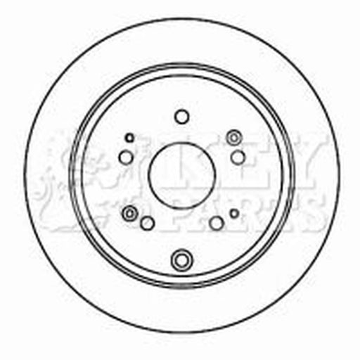 Key Parts Rear Brake Solid Discs & Pads fits Honda Cr-V 2001-2007 2.0