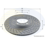 Comline Rear Brake Perforated/Vented Discs & Pads fits Porsche 911 2011-2019 3.4