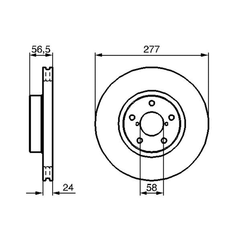 Bosch Front Brake Vented Discs & Pads fits Subaru Forester 2002-2005 2.0