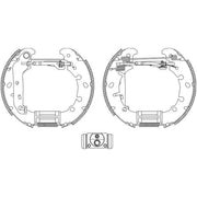 Mintex Brake Shoe Set Axle Kit fits Ford Courier Hatchback 1998-2002 1.4