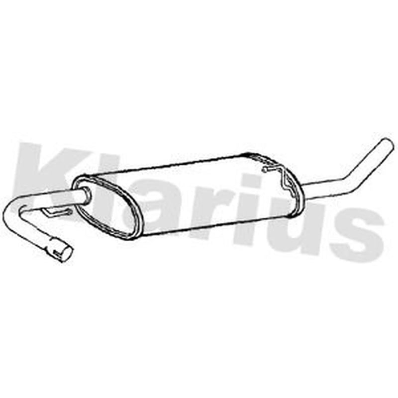 Klarius Box With Tail Pipe Rear fits Nissan Navara NP300 2005-2007 2.5