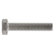 Sealey Stainless Steel Hex Head Set Screw DIN 933 - M5 X 25 A2 - Pack of 50 S525 Sealey - Dynamic Drive