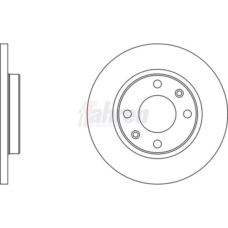 Fahren 2 x Solid Front Brake Discs FBD6011-x2