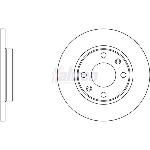 Fahren 2 x Solid Front Brake Discs FBD6011-x2