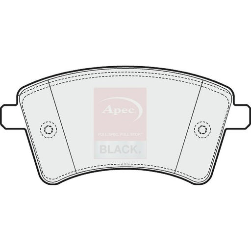 Apec Black Front Brake Pad Set fits Mercedes-Benz Citan Dualiner 2012-2021
