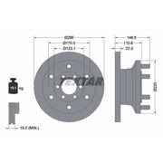 Textar 2 x Solid Front Brake Discs 93175400-x2