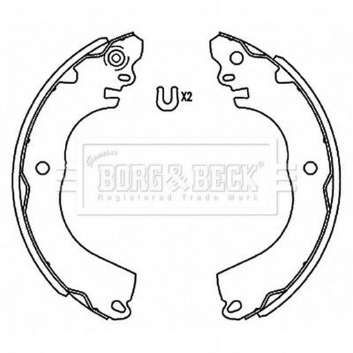 Borg & Beck Brake Shoe Set Axle Kit BBS6516