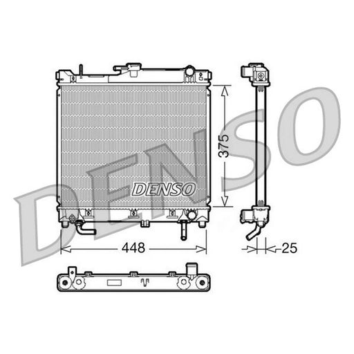 Denso Engine Radiator fits Suzuki Jimny Closed Off-Road Vehicle 1998 on 1.3