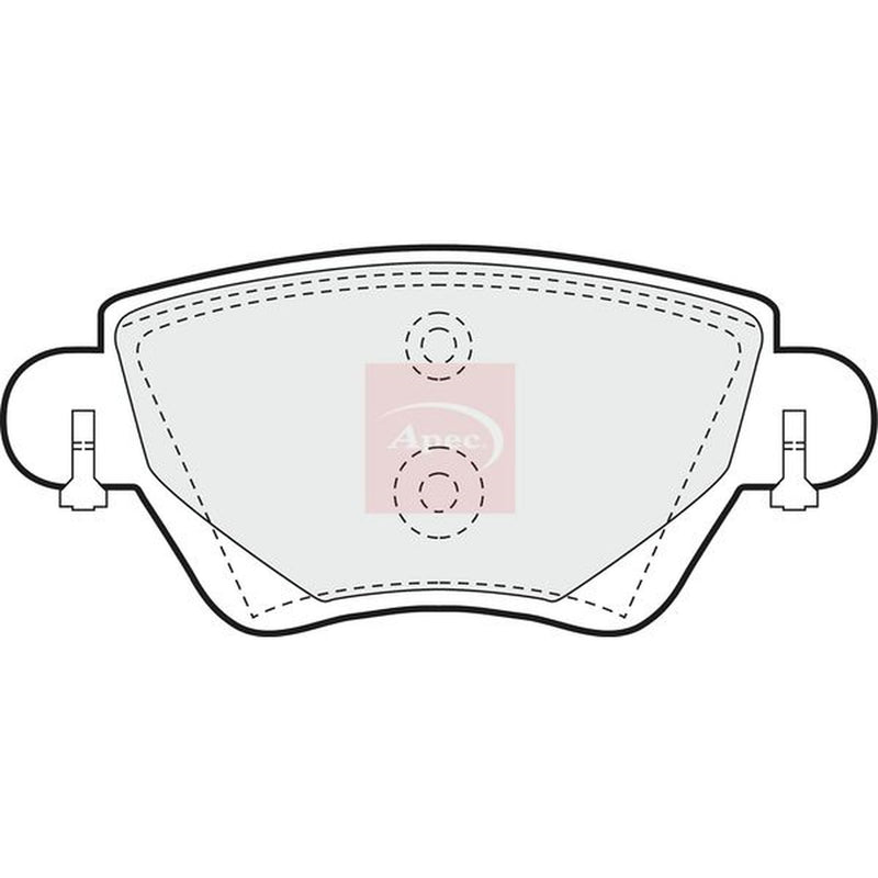 Apec Rear Brake Pad Set fits Ford Mondeo 2000-2007 1.8 2.0 2.5