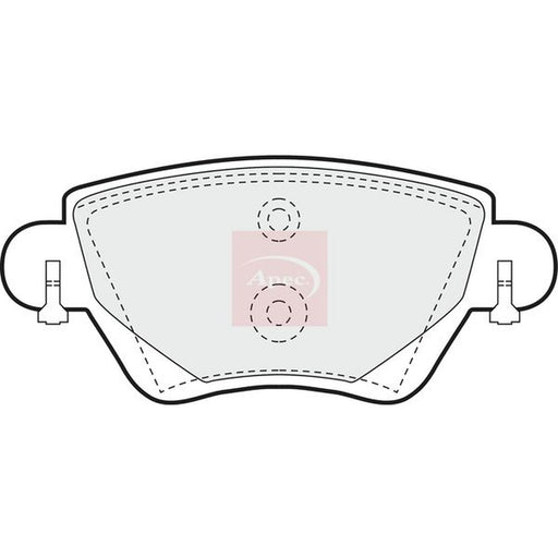 Apec Rear Brake Pad Set fits Ford Mondeo 2000-2007 1.8 2.0 2.5