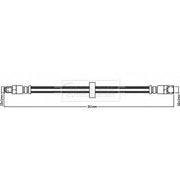 Borg & Beck Brake Hydraulic Hose Line Rear Right BBH8299