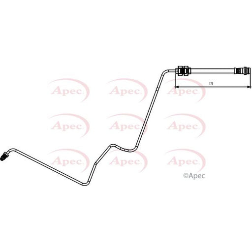 Apec Brake Hydraulic Hose Line Rear Right fits Ford Galaxy II 2006-2015