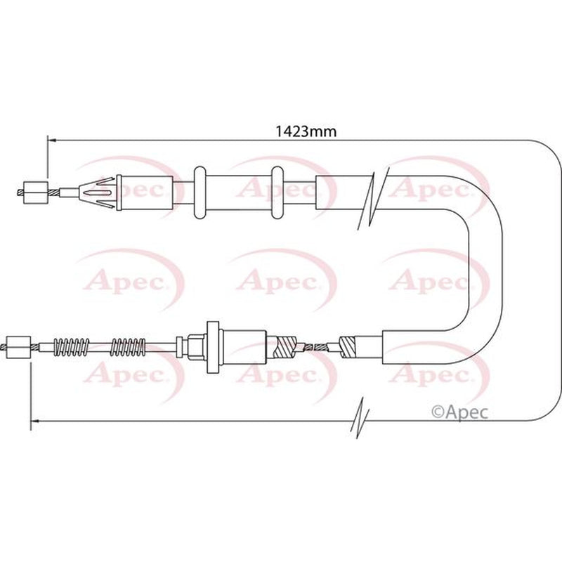 Apec Handbrake Cable Left Rear fits Renault Kangoo 1997-2018 1.2 1.4 1.5 1.6 1.9