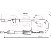 Apec Handbrake Cable Right Rear fits Ford Transit 2006-2014 2.2 2.3 2.4 3.2