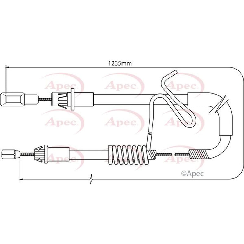Apec Handbrake Cable Right Rear CAB1192