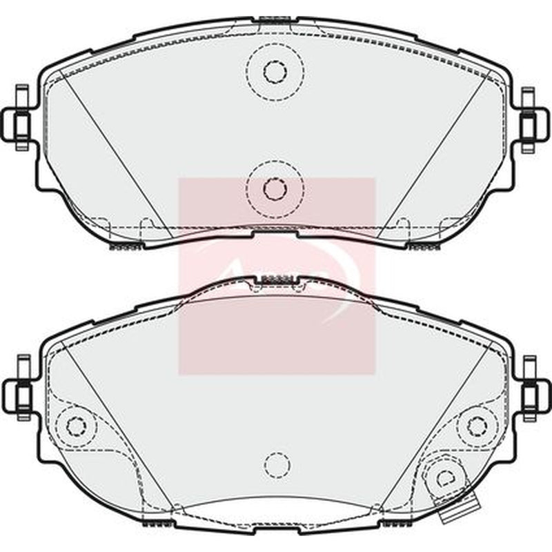 Apec Front Brake Pad Set fits Toyota Auris 2012-2018 1.2 1.3 1.4 1.6 1.8