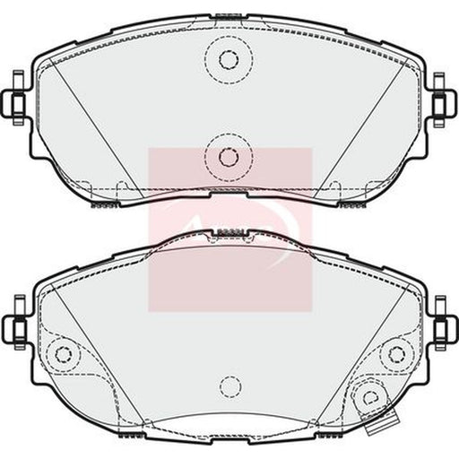 Apec Front Brake Pad Set fits Toyota Auris 2012-2018 1.2 1.3 1.4 1.6 1.8