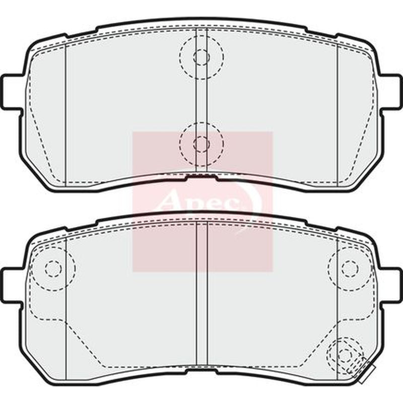 Apec Rear Brake Solid Discs & Pads fits Kia Sedona 2006-2015 2.2 2.7 2.9