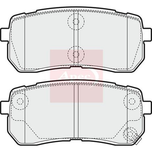 Apec Rear Brake Solid Discs & Pads fits Kia Sedona 2006-2015 2.2 2.7 2.9