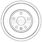 Borg & Beck Brake Drum Assembly Rear BBR7258