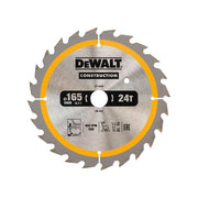 Dewalt Power Tools Cordless Construction Trim Saw Blade 165 x 20mm x 24T DeWALT Power Tools - Dynamic Drive