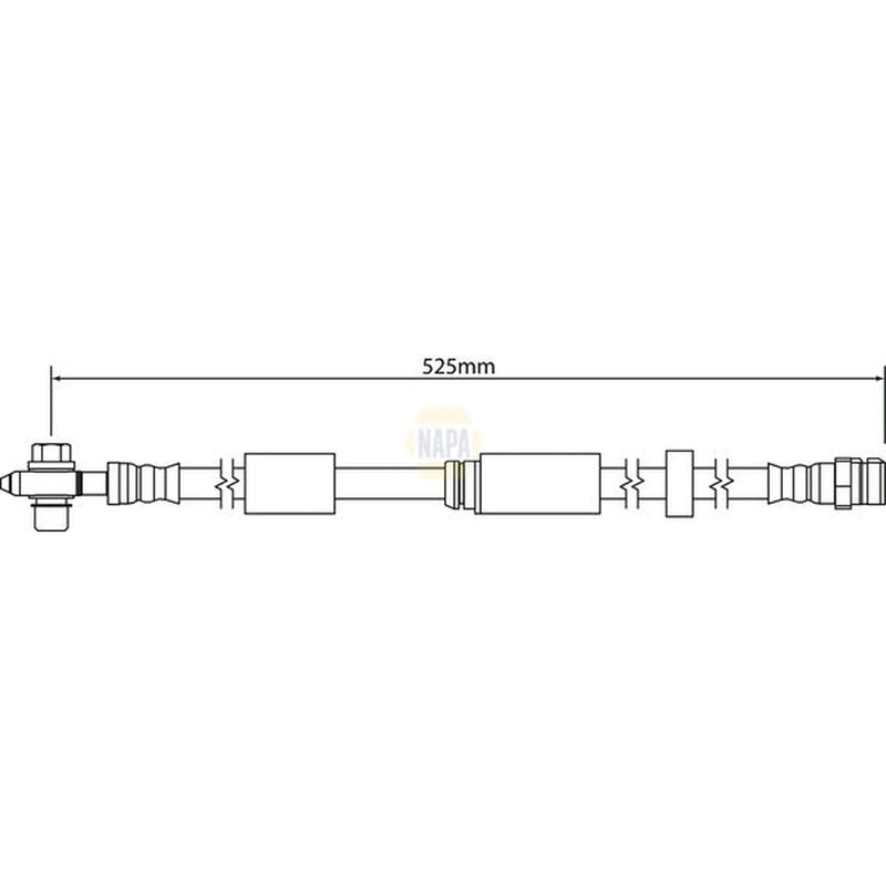 NAPA Brake Hydraulic Hose Line Front NBH1340