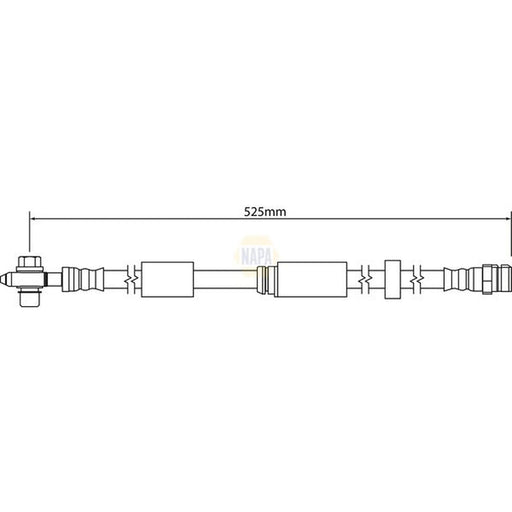 NAPA Brake Hydraulic Hose Line Front NBH1340